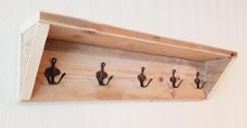 Verschillende modellen kapstok van gebruikt steigerhout, 95cm