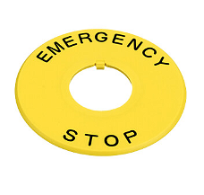 IDEC Naamplaat Emergency Stop 60mm