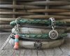 Boho Wikkelarmband dames Ibiza met klavertje vier - 1 - Thumbnail