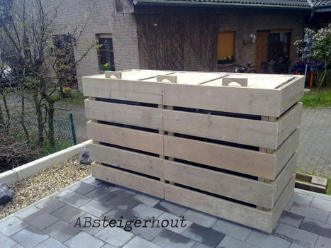 Container ombouw van gebruikt steigerhout! - 1