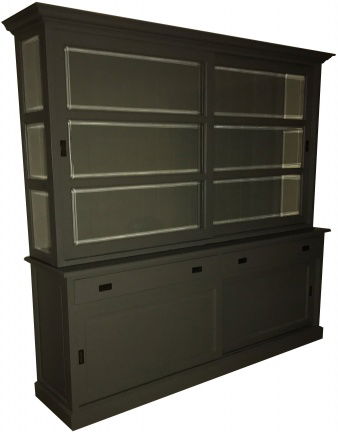 Buffetkast Lisse engels groen - grijs 240 x 50/40 x 220cm - nr. 1