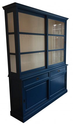 Buffetkast Sneek blauw - wit 190 x 50/40 x 220cm - nr. 1