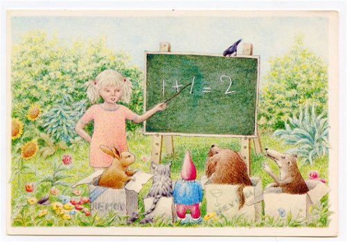 S192 Kind geeft les aan dieren / Annet Kossen - 1