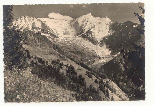 T041 St.Gervais / Le Glacier de Bionnassayet le massit du Mont-Blanc vus du Col de Voza / Frankrijk - 1