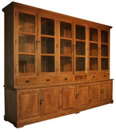 Buffetkast Rotterdam teak onbehandeld 300 x 50/40 x 220cm - nr. 1