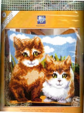 VERVACO BORDUURPAKKET (KUSSEN) SCHATTIGE POESJES - nr. 1