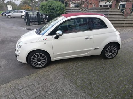 Fiat 500 C - 0.9 TwinAir Lounge fiat 500 cabrio met lederen bekleding - 1