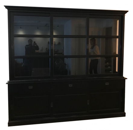 Buffetkast Putten zwart - zwart 260 x 50/40 x 240cm - nr. 1