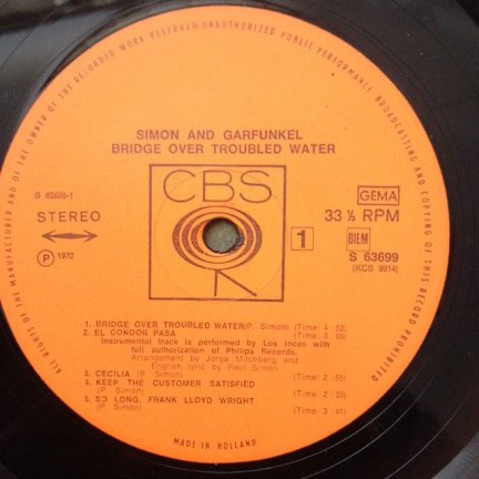 Simon and Garfunkel - Bridge over troubled water - LP 1970 - Afbeelding 3