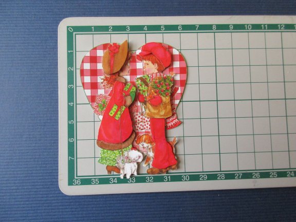 k231 KERST 3d plaatje, kinderen / hart - Afbeelding 2