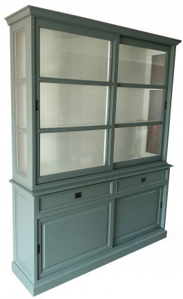 Buffetkast Sneek engels groen - wit 190 x 50/40 x 220cm - nr. 1