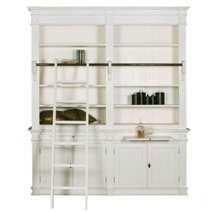 Boekenkast Kesteren wit wit 200 x 36 x 240cm incl. trap - nr. 1