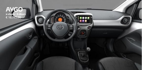 Toyota Aygo - 1.0 VVT-i X-Clusiv Nieuw LM velgen, Airco, Licht sensor, Parkeerhulpcamera, Smart Entr - 1