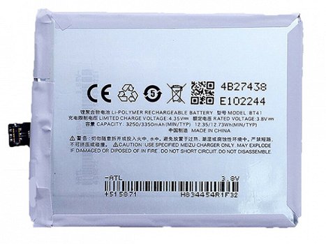 Meizuが最新のBT41互換バッテリー3250mAh/12.35WH 3.8Vを購入 - 1
