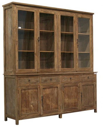 Winkelkast Doorn 4 teak Deng Kleh 200 x 50/40 x 220cm - nr. 1