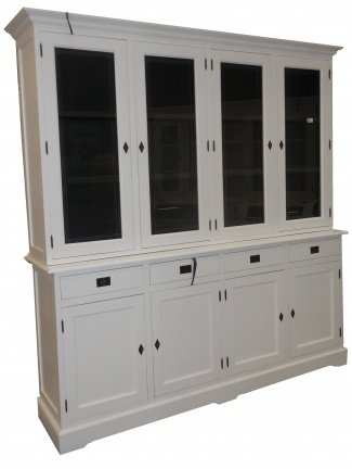 Winkelkast Berkel wit - zwart 220 x 50/40 x 220cm - nr. 1