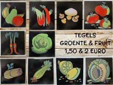 TEGELTJES - GROENTE & FRUIT - 1,50 & 2,00