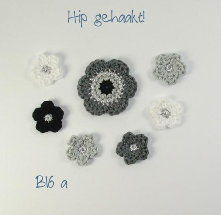 Hip gehaakt! setje hip gehaakte bloemetjes - Afbeelding 2