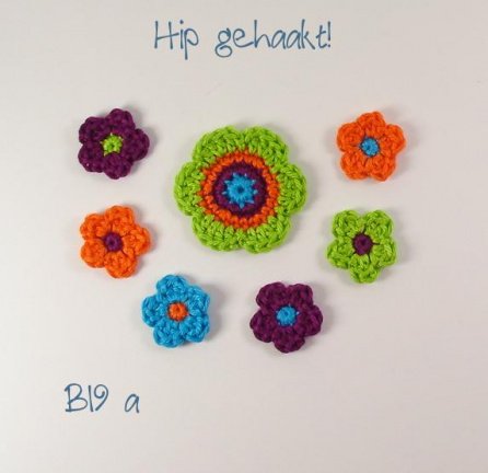 Hip gehaakt! setje hip gehaakte bloemetjes - Afbeelding 3