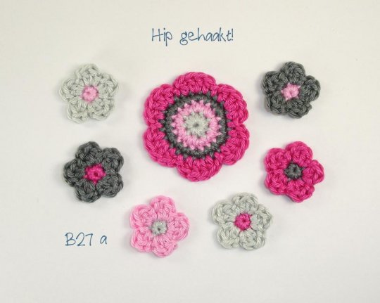 Hip gehaakt! setje hip gehaakte bloemetjes - Afbeelding 5