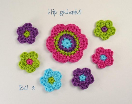 Hip gehaakt! setje hip gehaakte bloemetjes - Afbeelding 6