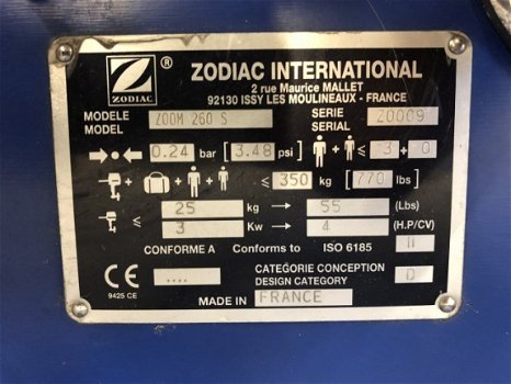Zodiac Zoom Zoom 260 S - 4