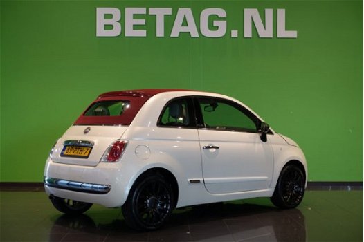 Fiat 500 C - 0.9 TwinAir Rock Cabrio | Rood Leer | Airco | Zeer Netjes | Parelmoer wit | - 1