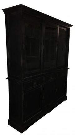 Winkelkast Hattem zwart geschuurd 180 x 45/40 x 220cm - nr. 1