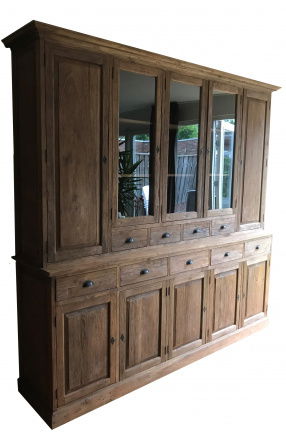 Buffetkast Lelystad teak deng kleh 265 x 50/40 x 235cm actie - nr. 1