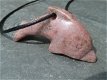 Hanger dolfijn van Rhodoniet - 2 - Thumbnail