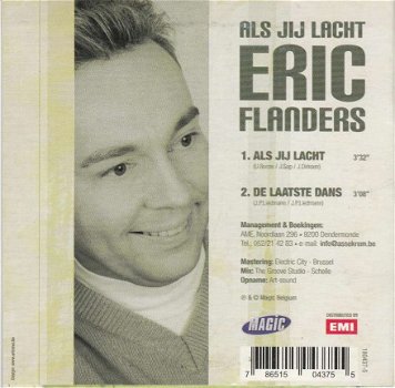 CD singel Eric Flanders - Als jij lacht / De laatste dans - 2