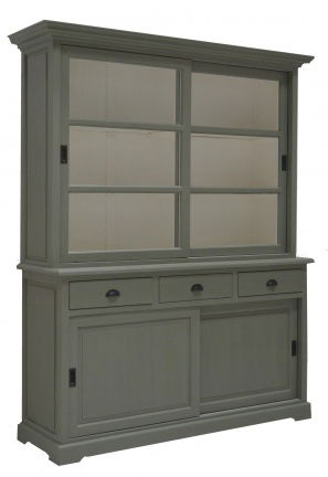 Buffetkast Uden engels groen - wit 160 x 50/40 x 210cm - nr. 1