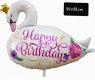 Nieuw! Folie Ballon ** Birthday Zwaan - 1 - Thumbnail