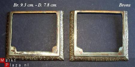 2 Onderdelen klokstel kandelaar = brons =2578 - 1