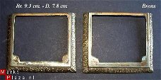 2 Onderdelen klokstel kandelaar = brons =2578
