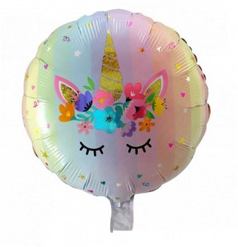 Folie ballon ** Unicorn rond - 1