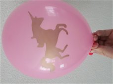 Unicorn Ballon ** licht roze