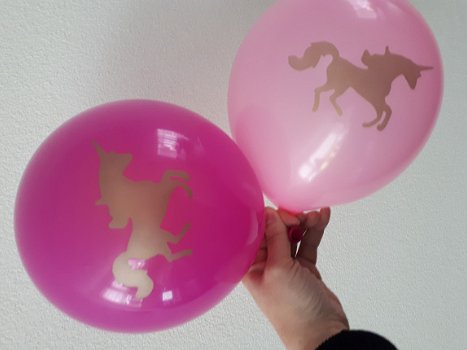 Unicorn Ballon ** licht roze - 2