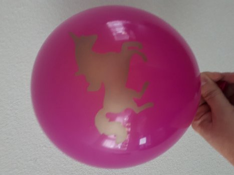 Unicorn Ballon ** roze - 1