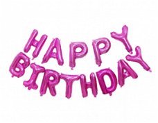 Folie ballon ** Happy Birthday ** Roze