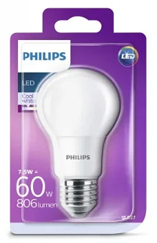 Philips E27 led lamp 230V 7,5 Watt koel-wit