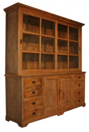 Buffetkast Apeldoorn teak onbehandeld 220 x 50-40 x 220cm - nr. 1