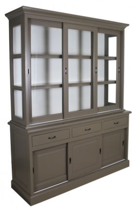 Buffetkast Dronten taupe - wit 180 x 50/45 x 220cm - nr. 1