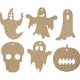 Kartonnen hangers halloween decoratie assorti 7-10cm - 60 stuks - 1 - Thumbnail