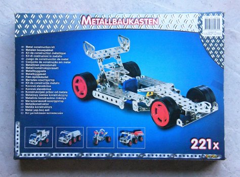 Metalen constructie speelgoed 221 stuks racewagen - 2