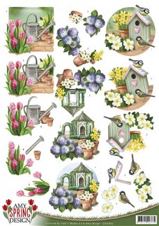A4 Knipvellen Amy Design CD10607 Spring - Garden