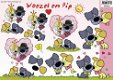 A4 Knipvellen Woezel en Pip - Liefde WP10023 - 1 - Thumbnail