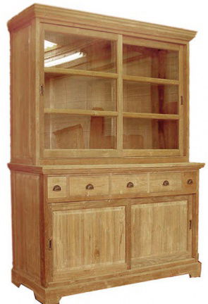 Buffetkast Breda teak onbehandeld 160 x 50/40 x 220cm - nr. 1