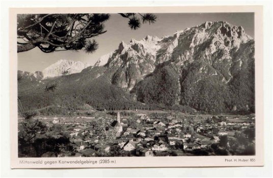 V038 Mittenwald gegen Karwendelgebirge / Duitsland - 1