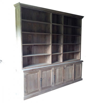 Boekenkast Groessen teak 260 x 45/35 x 250cm - nr. 1